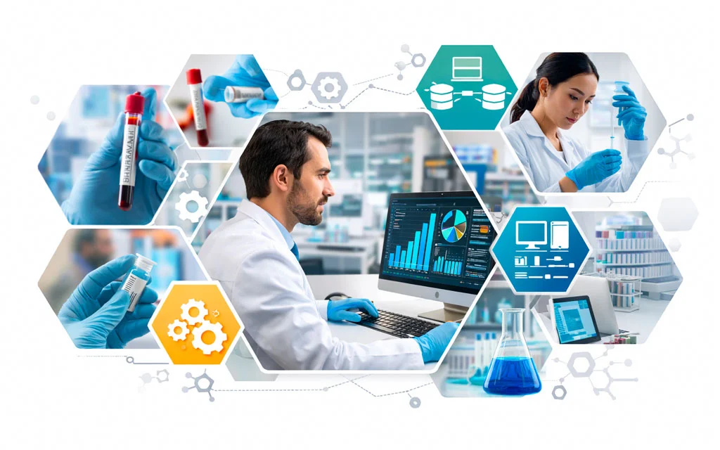integração entre setores do laboratório
